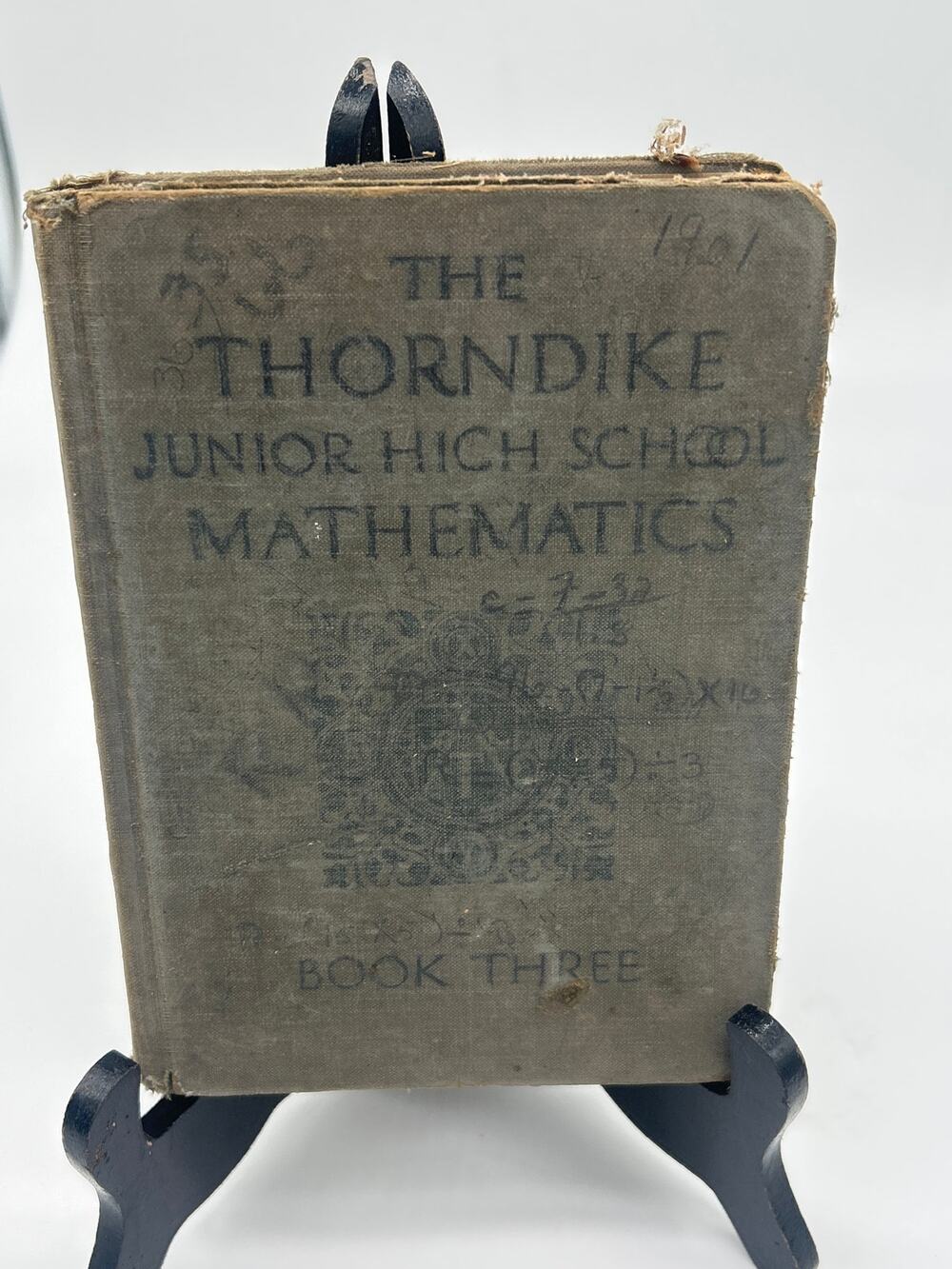Thorndike Junior High School Mathematics Book Three 1929 Vintage Textbook HC